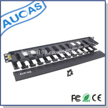 Aucas brand high quality cable fitting/retractable 1u cable management for 19inch server rack hot price